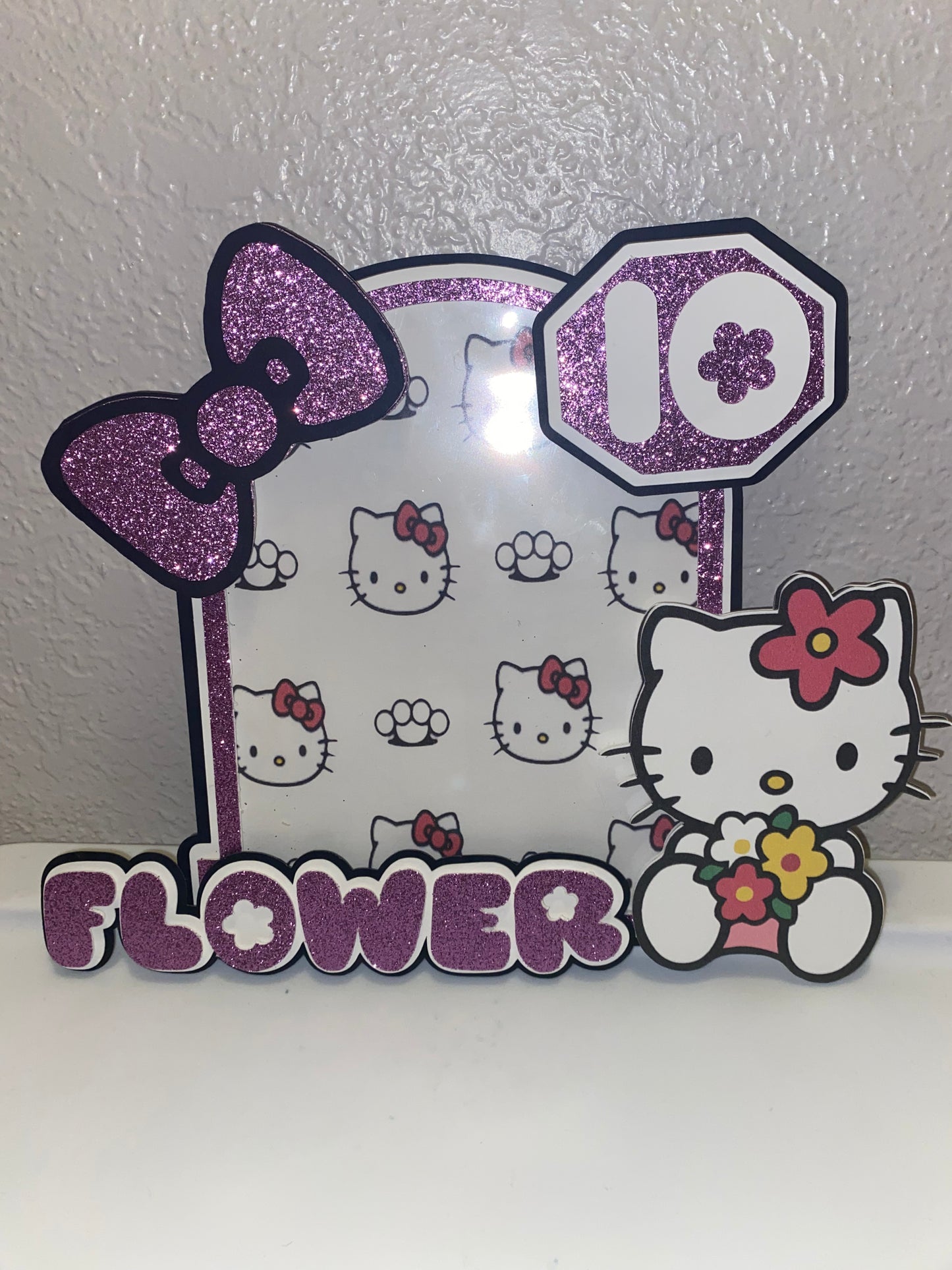 Hello Kitty Glitter personalized Cake Topper