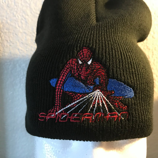 Embroidered Spiderman Skull Cap
