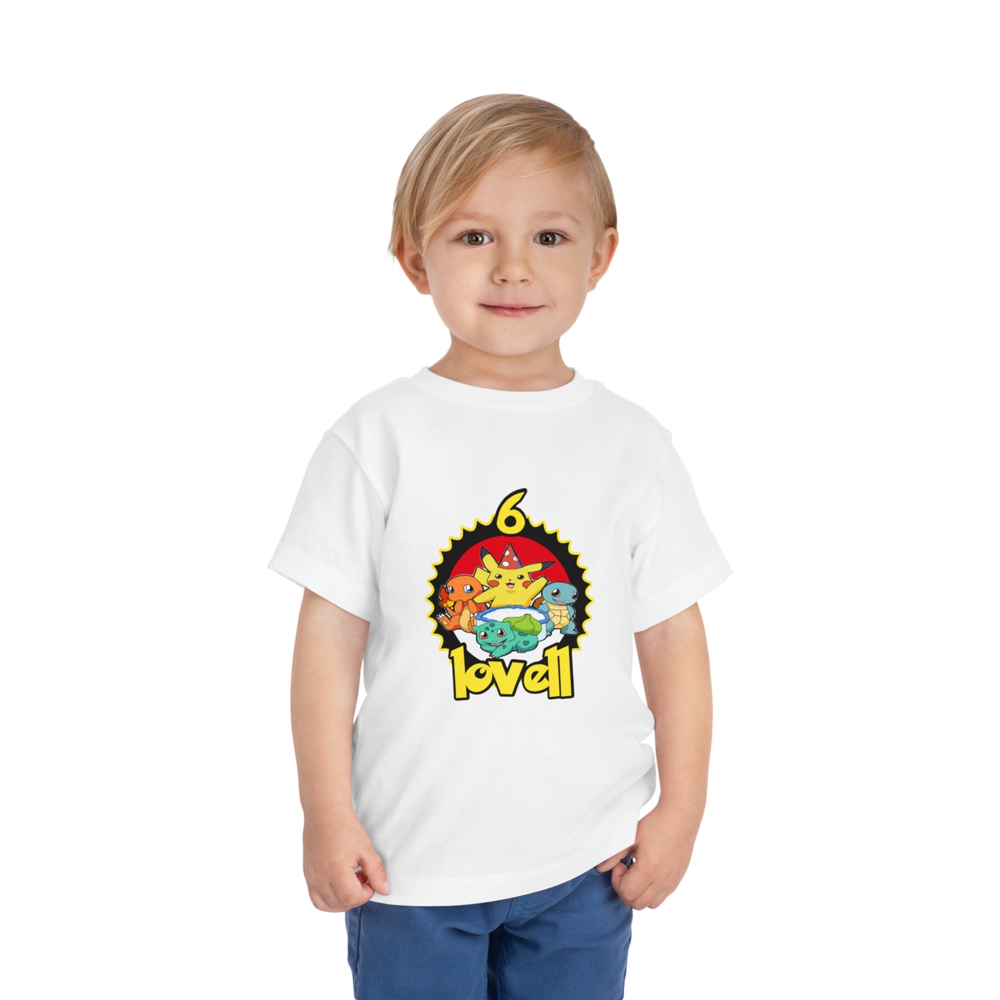 Kids Personalized Pokemon Birthday T Shirt.