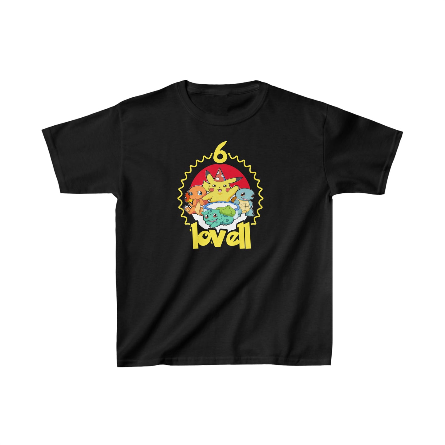 Kids Personalized Pokemon Birthday T Shirt.