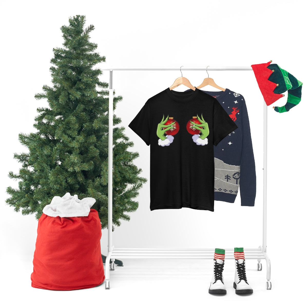 Ladys Christmas Heavy Cotton Tee