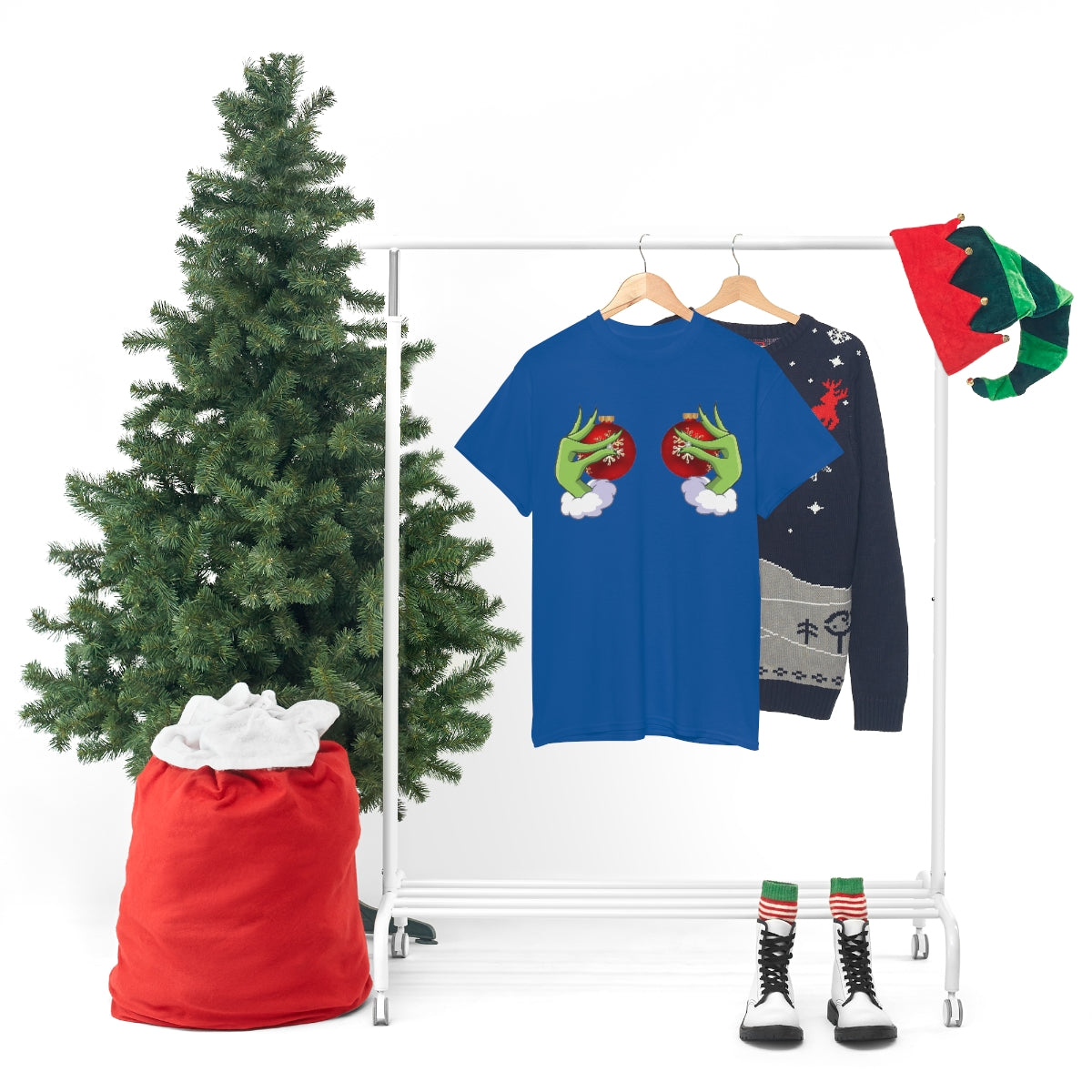 Ladys Christmas Heavy Cotton Tee