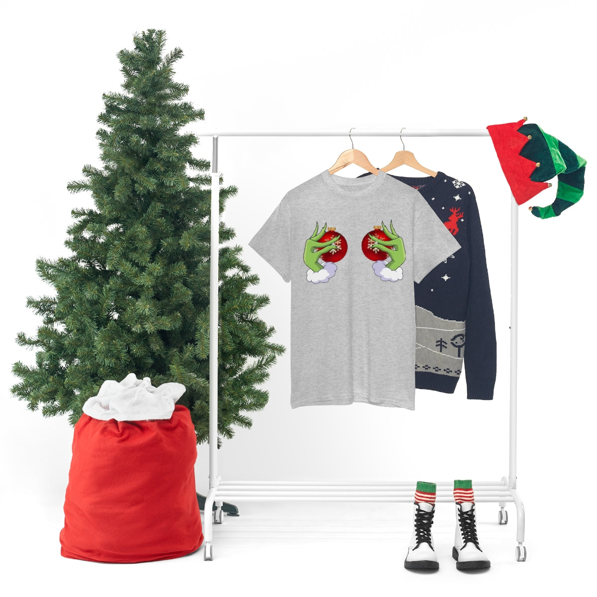 Ladys Christmas Heavy Cotton Tee